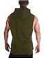 Men's Running Tank Top Workout Tank Pocket Hooded Sleeveless Hoodie ...