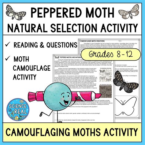 Natural Selection in Peppered Moths Camouflage Lab - Science is Real ...