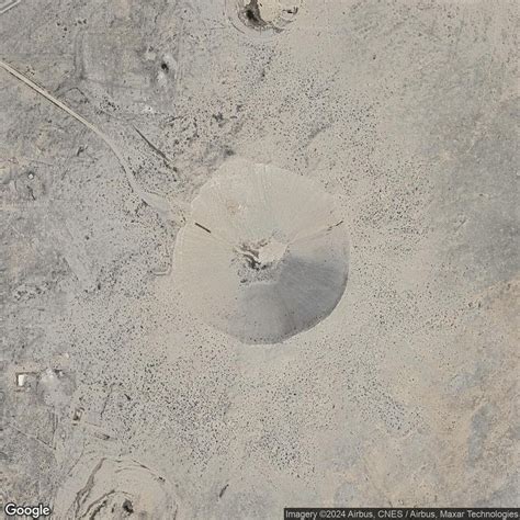 Sedan Nuclear Test Crater in Nevada: Remains of a Massive Explosion