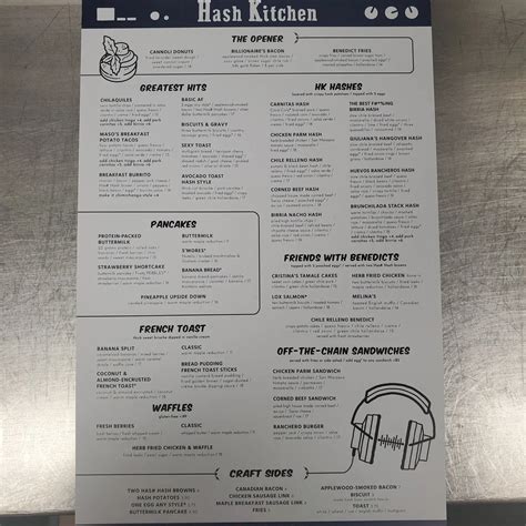 Hash Kitchen Menu - Updated October 2025