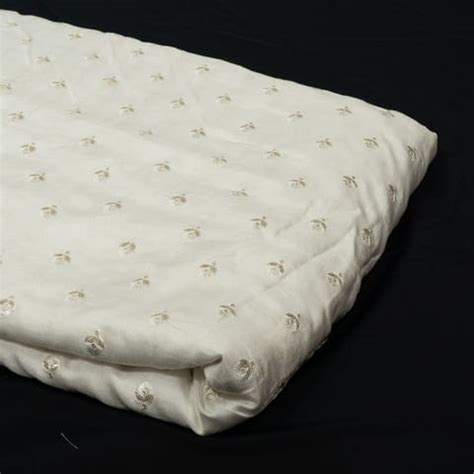 Premium Dyeable Dola Silk Embroidered Fabric Fabric for Designers ...