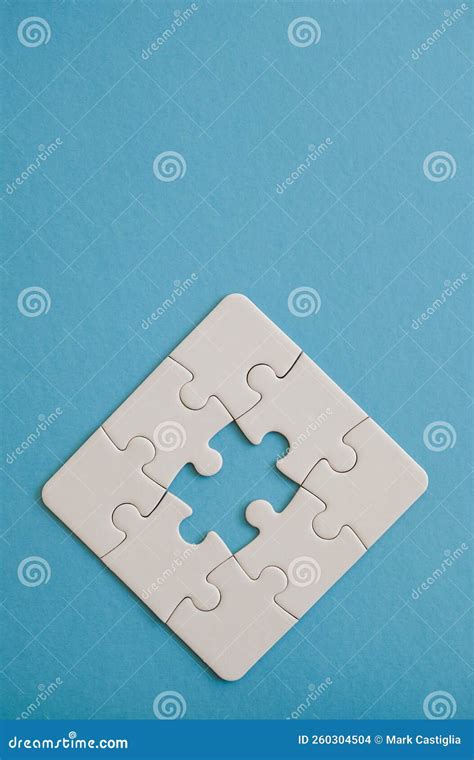 Jigsaw Puzzle Pieces Forming Partial Figure Stock Photo - Image of ...