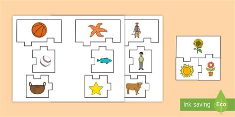 Compound Word Matching Puzzle