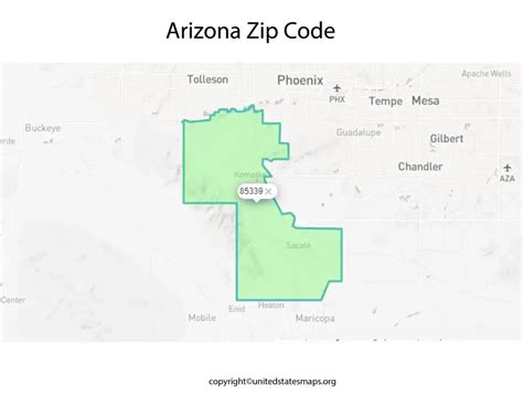 Image result for Tempe Arizona Zip Code Map