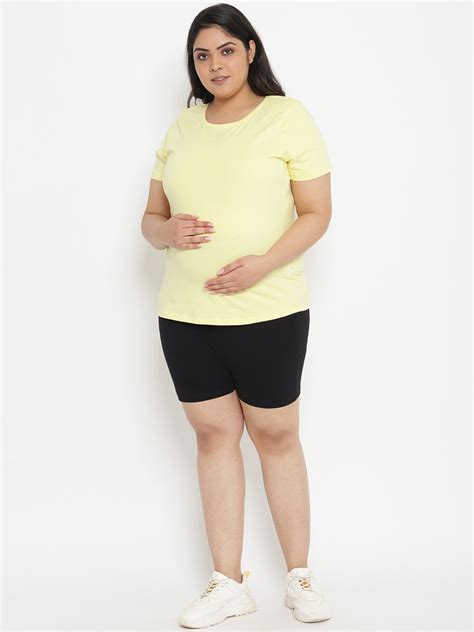 Buy Maternity Plus Size Cycling Shorts - Black