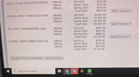 Trying to accept the middle class scholarship but I don’t want to ...