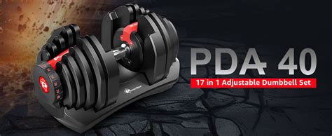 Buy PowerMax Fitness PDA-40 Pro-Adjustable Dumbbell 5KG - 40KG Quick ...