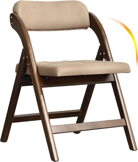 Amazon.com: Upholstered Folding Chairs with Padded Seats Solid Wood ...