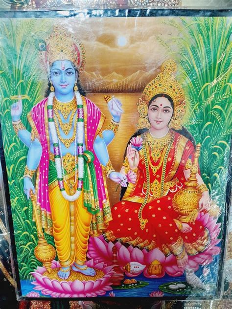 Laminated, A4, Hard Plywood Photo Frame of Laxmi Narayan. : Amazon.in ...