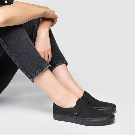 Womens Black Vans Classic Slip On I I I Trainers | schuh