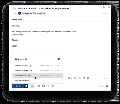 Image result for AOL Email Example