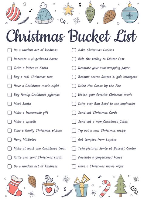 Printable Christmas Bucket List | Fanny Printable