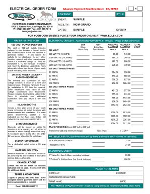 Mgm Grand Electrician Form - Fill and Sign Printable Template Online