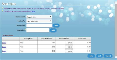 How to add Overtime component and update Overtime units (OT)? : Help Center