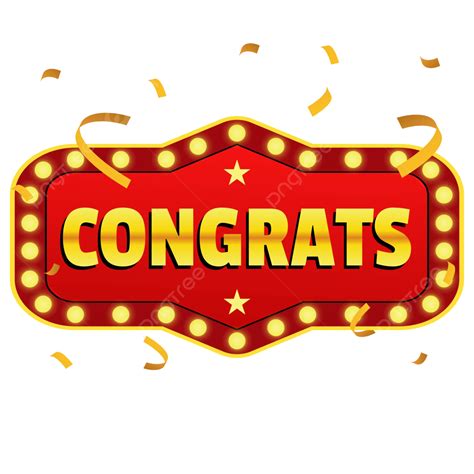 Congratulations Banner PNG, Vector, PSD, and Clipart With Transparent ...