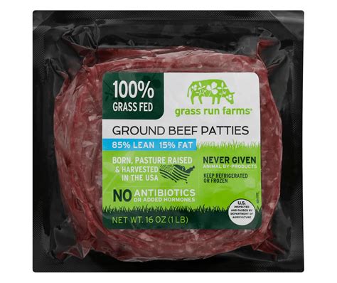 Grass Fed Ground Beef Patties (85%|15%) | Grass Run Farms