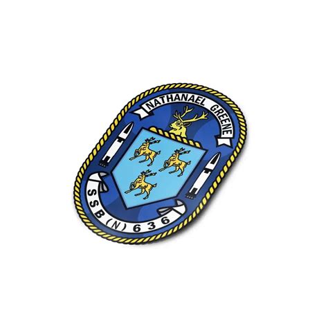 USS Nathanael Greene (SSBN-636) Die-Cut Vinyl Sticker Decal