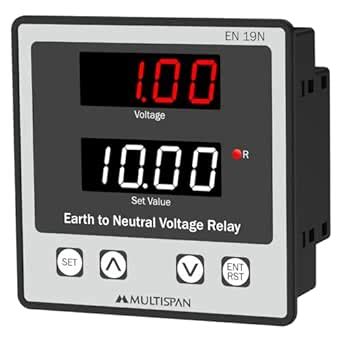 Multispan EN-19N Earth to Neutral Voltage Relay 230V AC 96 X 96 X 54 ...