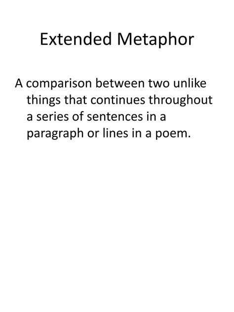 Extended Metaphor Examples