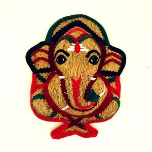USIRA ganesh wall hanging,9 Inches vetiver ganesh,wall hanging for ...