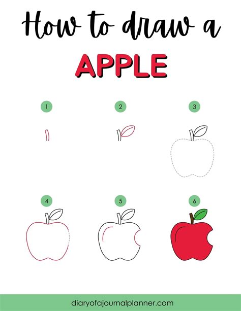 How To Draw An Apple - Easy Apple Drawing To Try