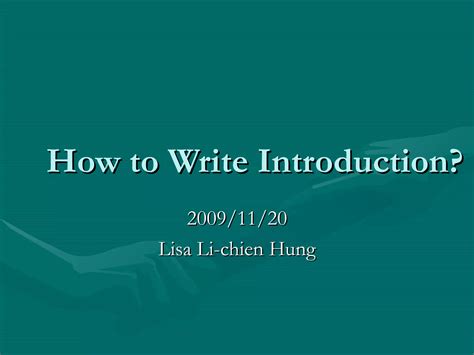 Write An Introduction 的图像结果