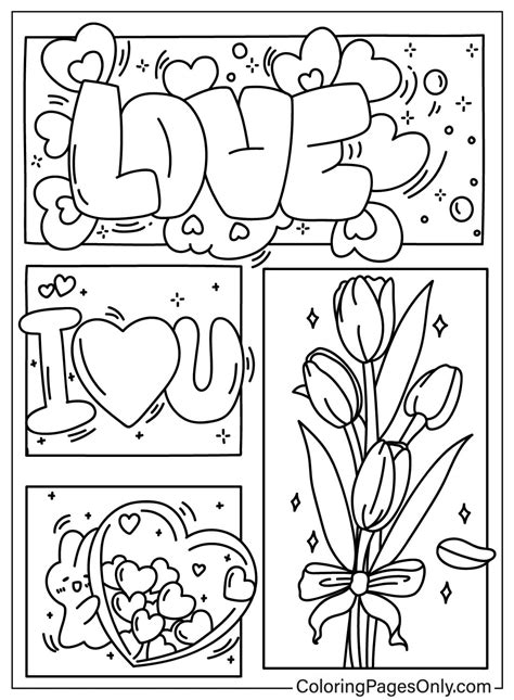 Free Love Coloring Pages Printable for You! - Printables for Everyone