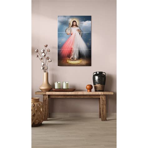 Mural Divina Misericordia 3 Pcs Cara Única 30X60 | Corona