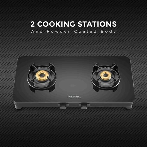 Hindware Alverio 2B Glass, Stainless Steel Manual Gas Stove Price in ...