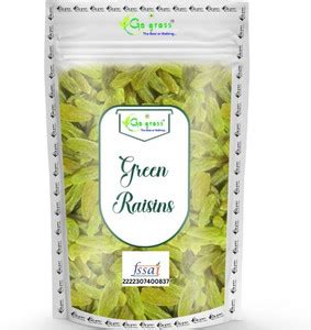 GO GRASS Seedless Green Raisins Dried Kishmish, Healthy, Naturally ...