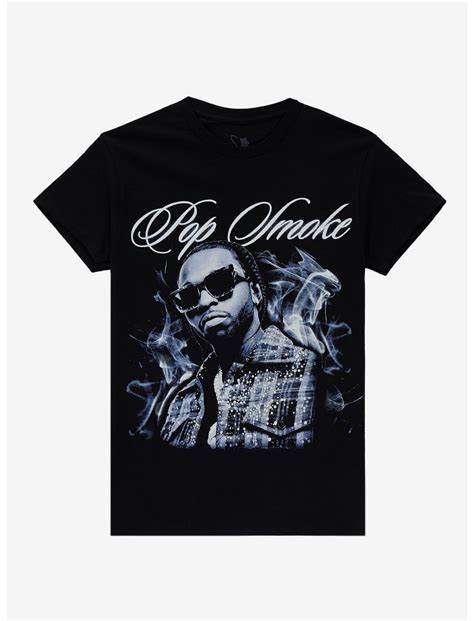 Pop Smoke Portrait Boyfriend Fit Girls T-Shirt | Hot Topic