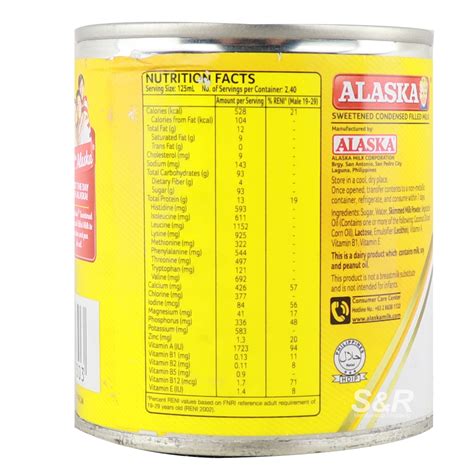 Alaska Condensed Milk Nutrition Facts at Laura Kiek blog