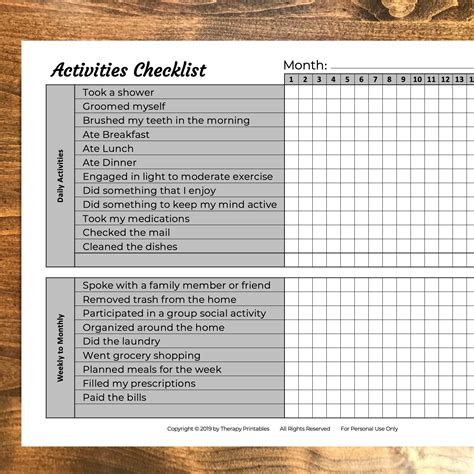 Buy Activities Checklist for Seniors Online in India - Etsy