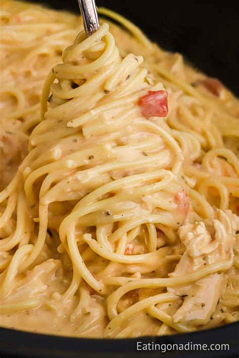 Easy crockpot chicken spaghetti recipe – Artofit
