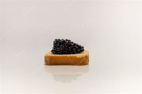 Premium Photo | Black caviar. sturgeon caviar. fish delicacy. canape ...