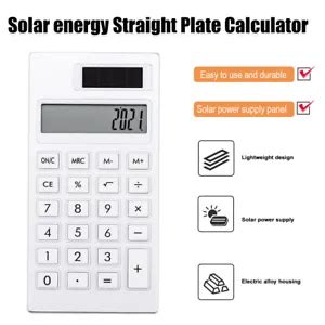 Solar Powered 12-Digit Calculator for Students, Tests, and Quiet Study ...