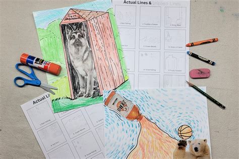 Actual and Implied Lines Art Project for Older Kids • Kids Activities Blog