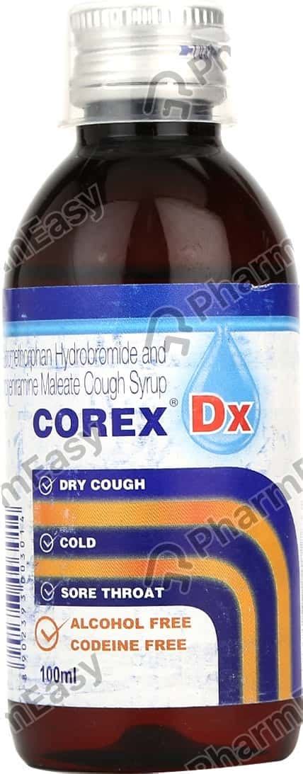 Corex Dx Syrup 100ml: Uses, Side Effects, Price & Dosage | PharmEasy