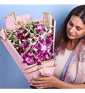 FlowerAura Fresh Live Flower Bouquet 40 Red Roses In Basket