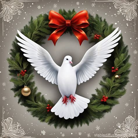 Christmas Dove of Peace | Stable Diffusion Online