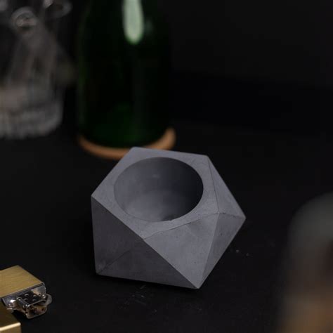 New Pentrose Dark Concrete- Geometric pattern ashtray and indoor and o ...