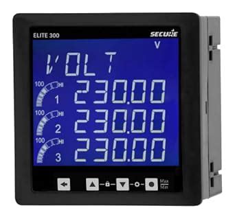 Secure Elite 307-2 Bi-Directional Three-Phase Multifunction Meter AC 20 ...