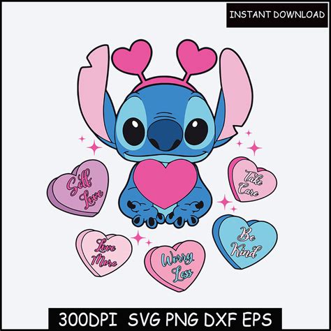 Stitch Valentine Cards Printable