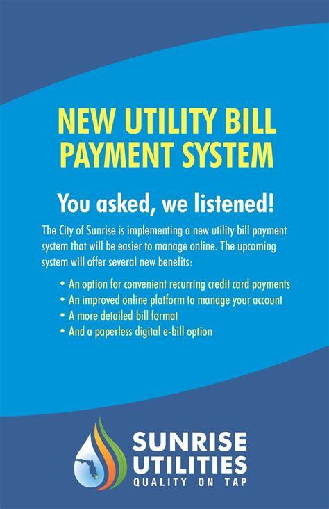 Utility Bill Payment System Features | City of Sunrise, FL