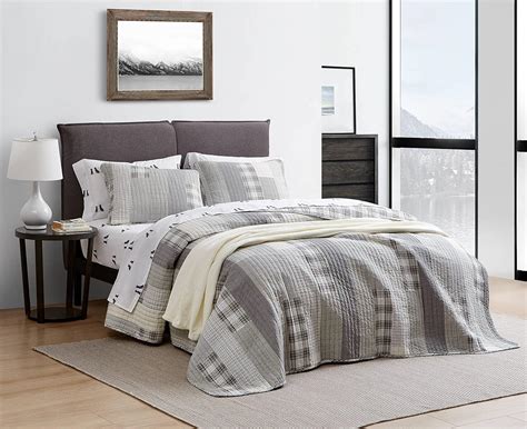 Amazon.com: Eddie Bauer- Queen Quilt Set, Cotton Reversible Bedding Set ...
