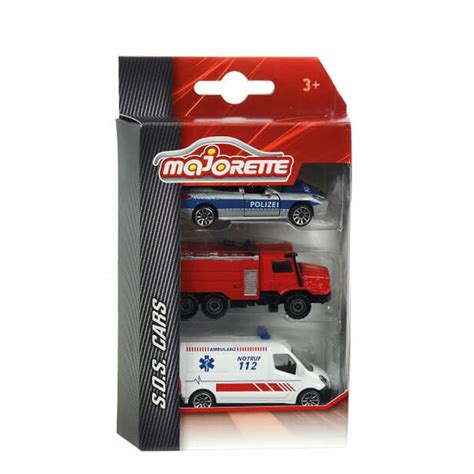 Buy Majorette S.O.S 3 Car Pack - Design & Style May Vary, Only 1 Pack ...