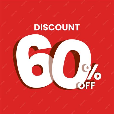 Premium Vector | Discount Label with 60 percent off