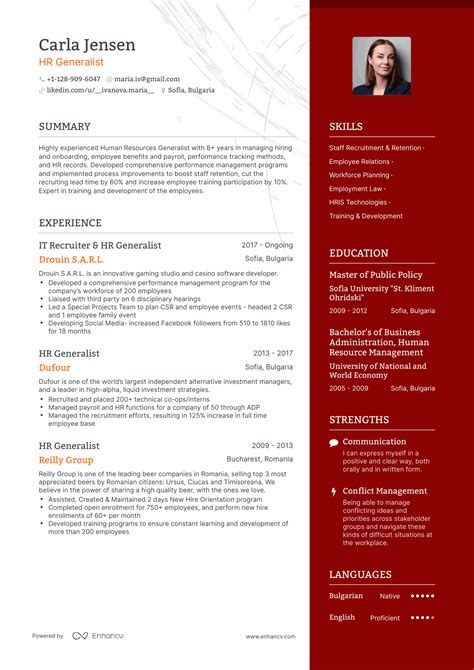 5 HR Generalist Resume Examples & Guide for 2024
