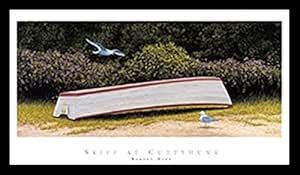 Buyartforless Framed Skiff at Cuttyhunk by Robert Duff 36x20 Art Print ...