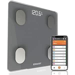 Buy Konquest Smart Digital Bathroom Scale, Wireless Bluetooth BMI, Body ...